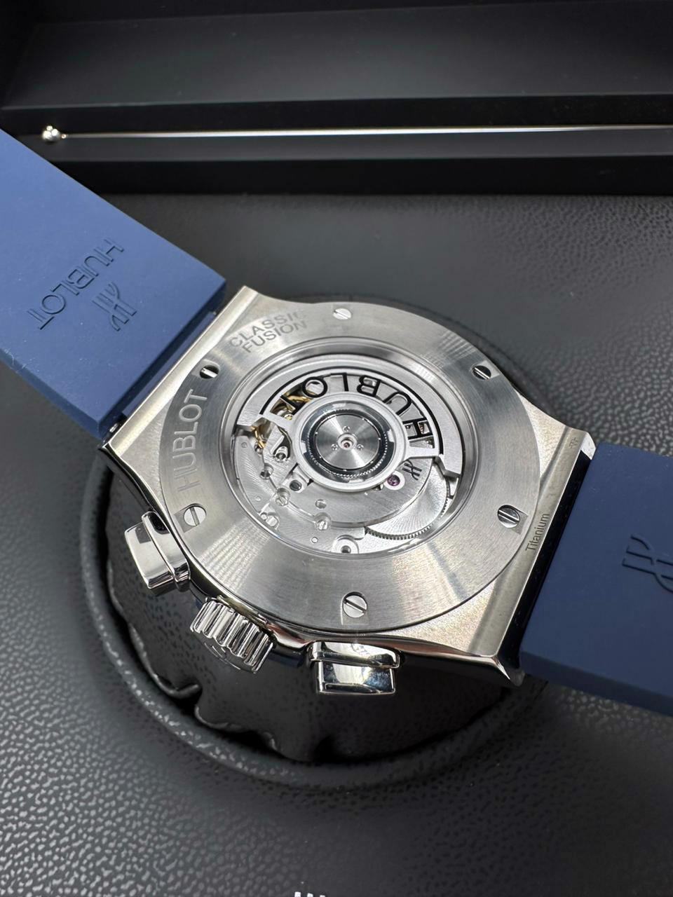 Hublot Classic Fusion Chronograph Titanium Blue 45 mm 521.NX.7170.RX