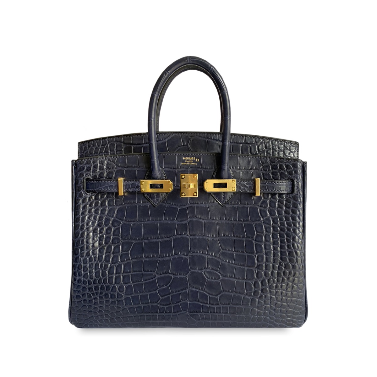 Сумка Hermes Birkin 25 Blue Indigo Croco