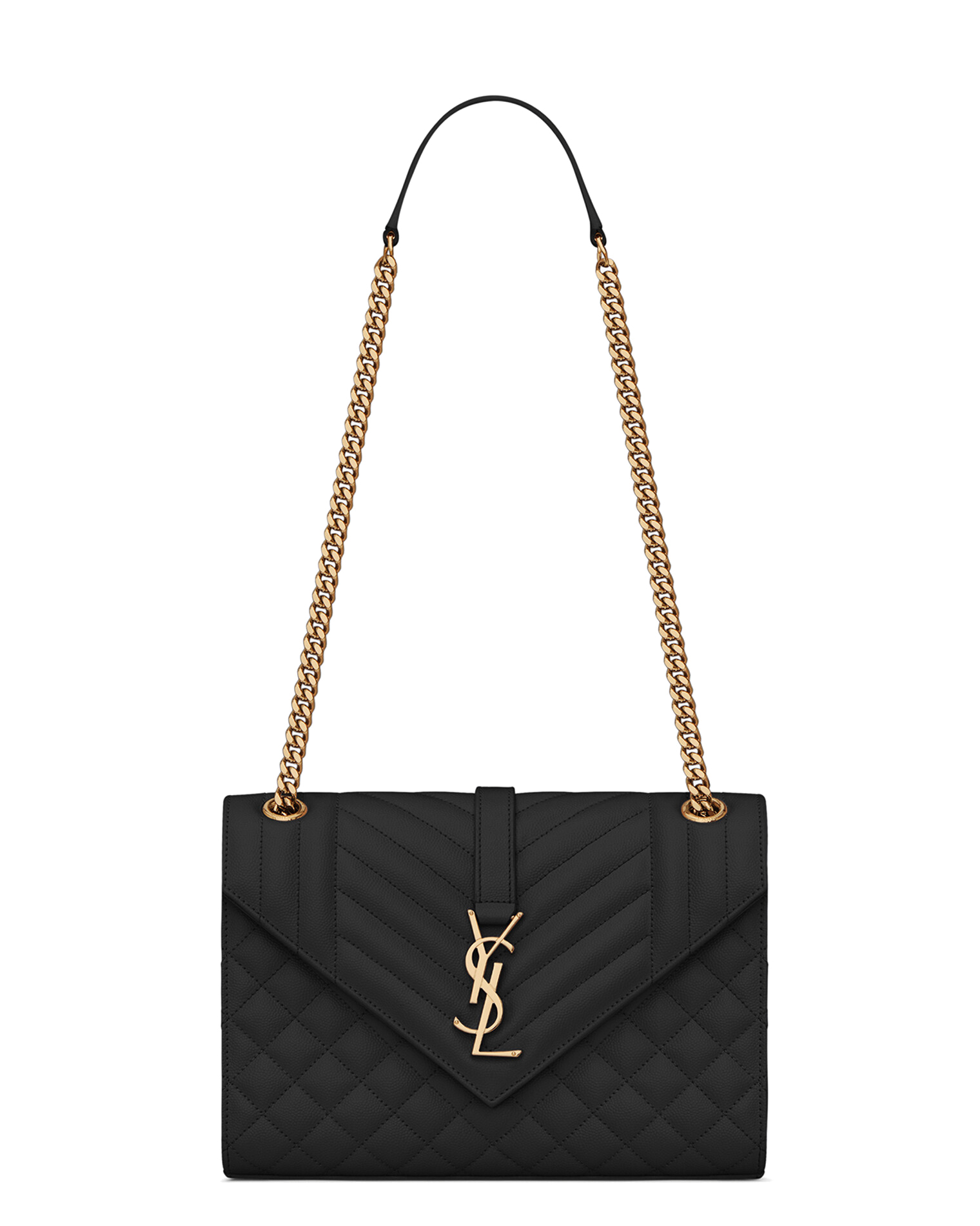 Сумка Saint Laurent Envelope Medium In Quilted Grain De Poudre Embossed Leather