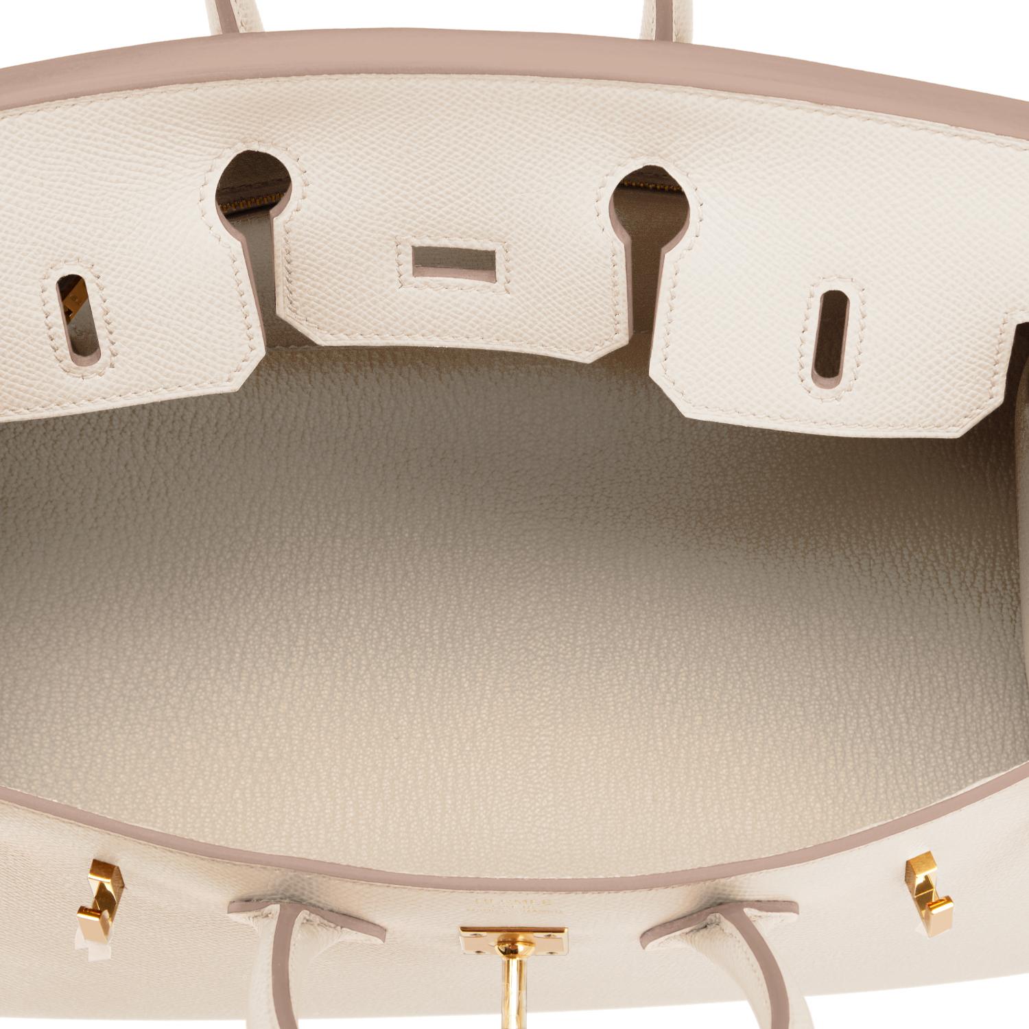 Сумка Hermes Birkin 25 Craie Veau Togo GHW