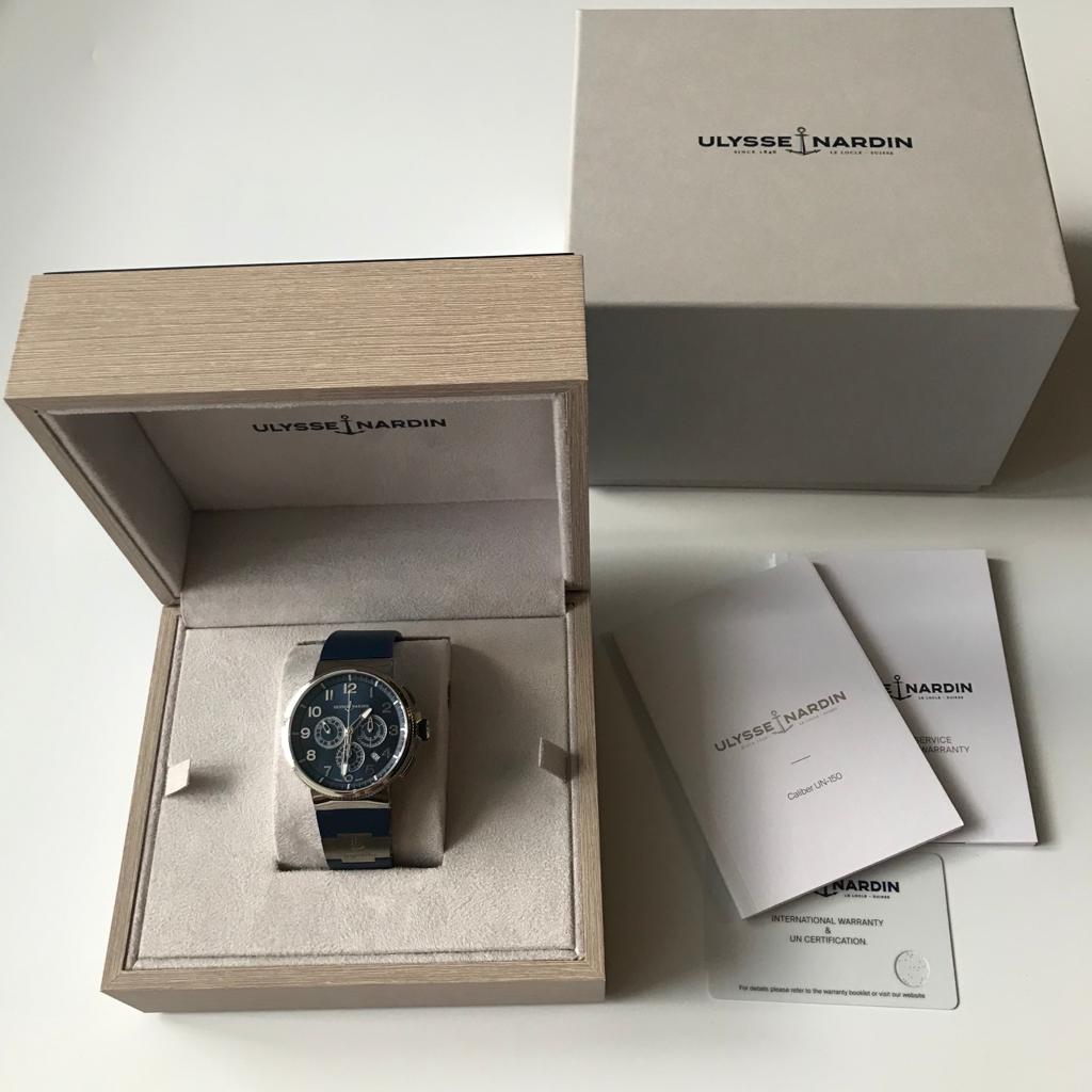 Ulysse Nardin Marine Chronograph Manufacture 43mm 1503-150LE-3/63-VB VOYAGE BLEU