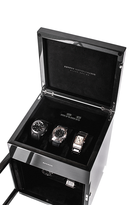 Часовая шкатулка для поздавода 4-х часов Benson Black Series Carbon