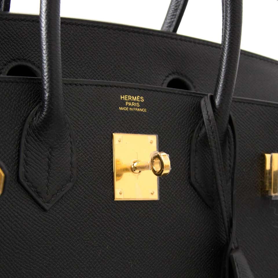 Сумка Hermes Birkin 30 Black Epsom Gold Hardware