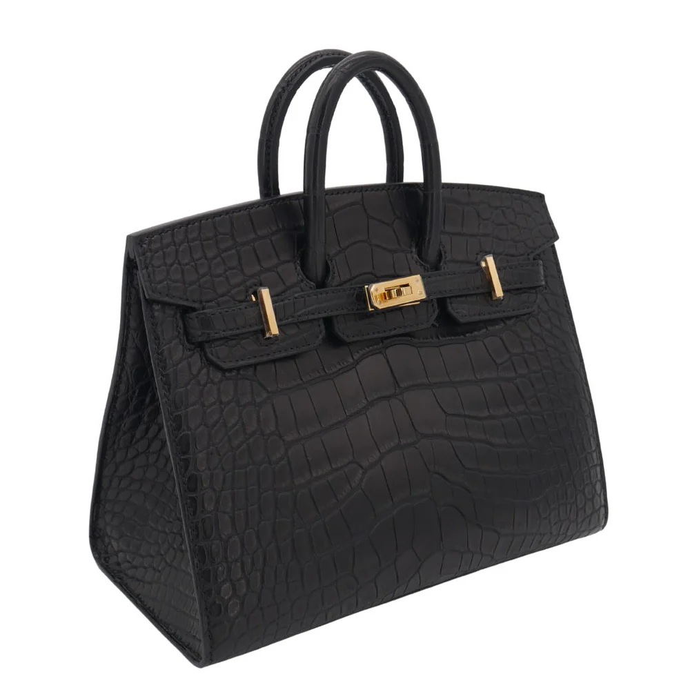 Сумка Hermes Birkin 20 Noir Alligator Matte GHW