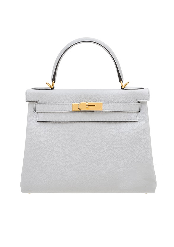 Сумка Hermes Kelly 28 Blue Pale Clemence Gold Hardware