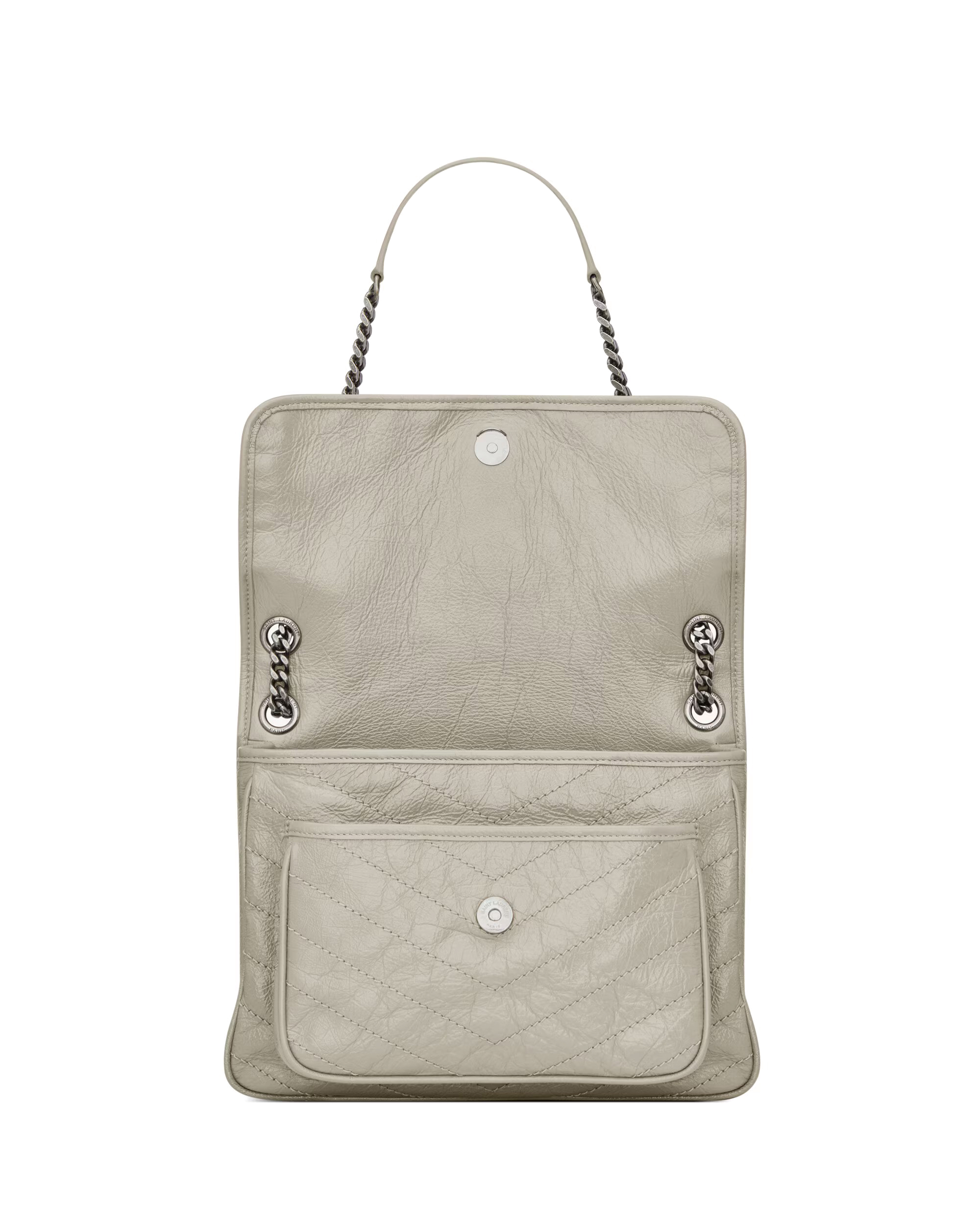 Сумка Saint Laurent Niki Medium In Vintage Leather Blanc Vintage