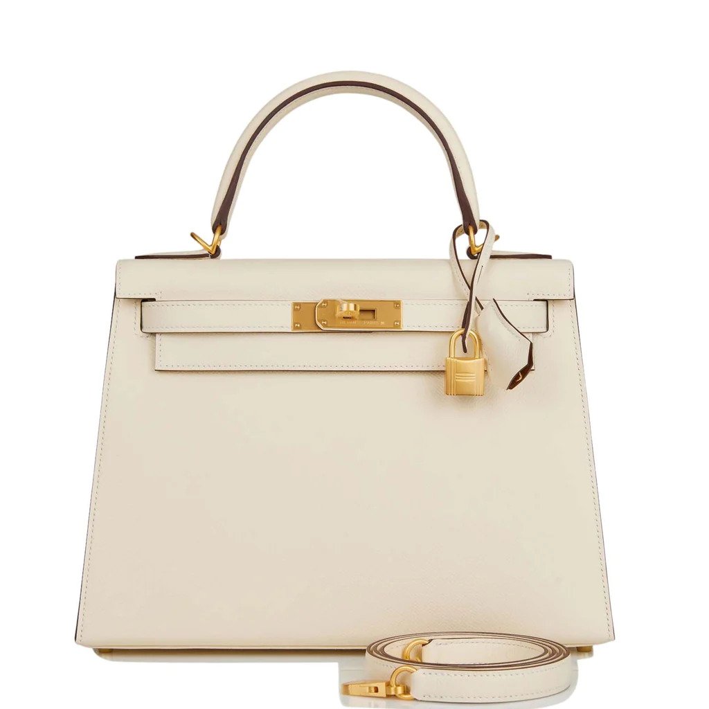 Сумка Hermes Special Order (HSS) Kelly Sellier 28 Nata Verso Epsom Brushed Gold Hardware