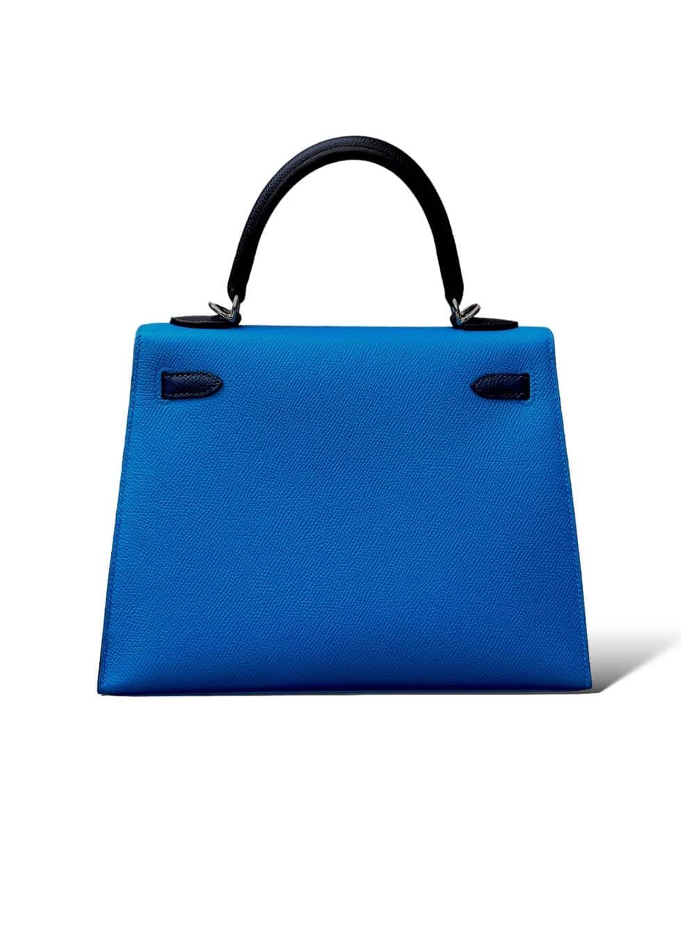 Сумка Hermes Kelly 20 Tricolor Bleu Zanzibar/Bleu de Prusse/Noir Veau Epsom PHW