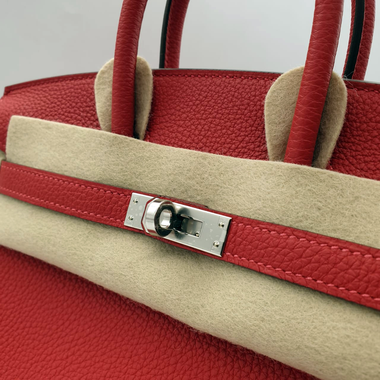 Сумка Hermes Birkin B25 Rouge Casaque PHW Togo