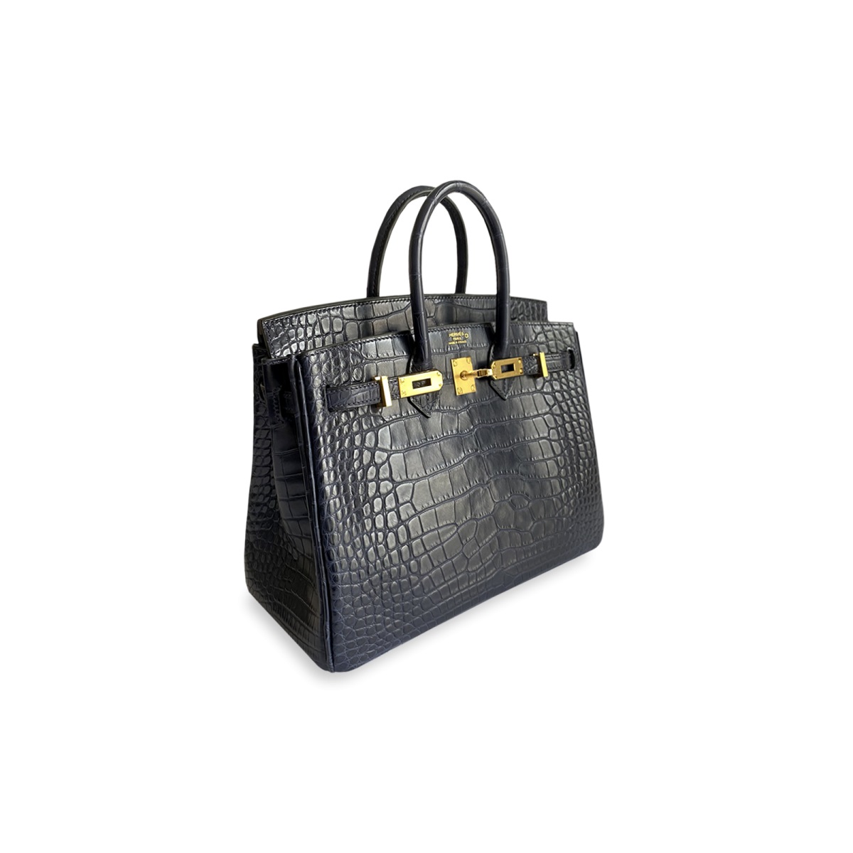 Сумка Hermes Birkin 25 Blue Indigo Croco