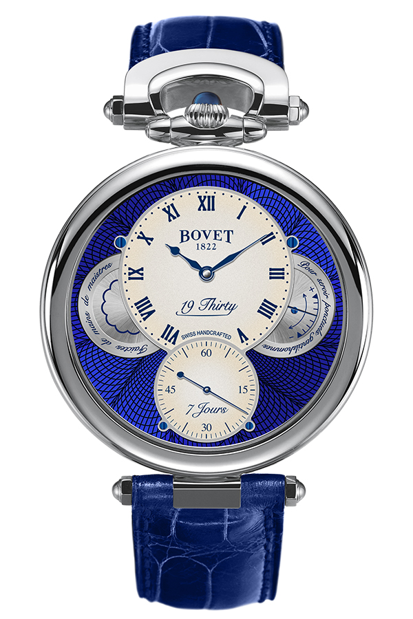 Bovet 19Thirty Fleurier Ivory with Blue Guilloche 42 mm NTS0104