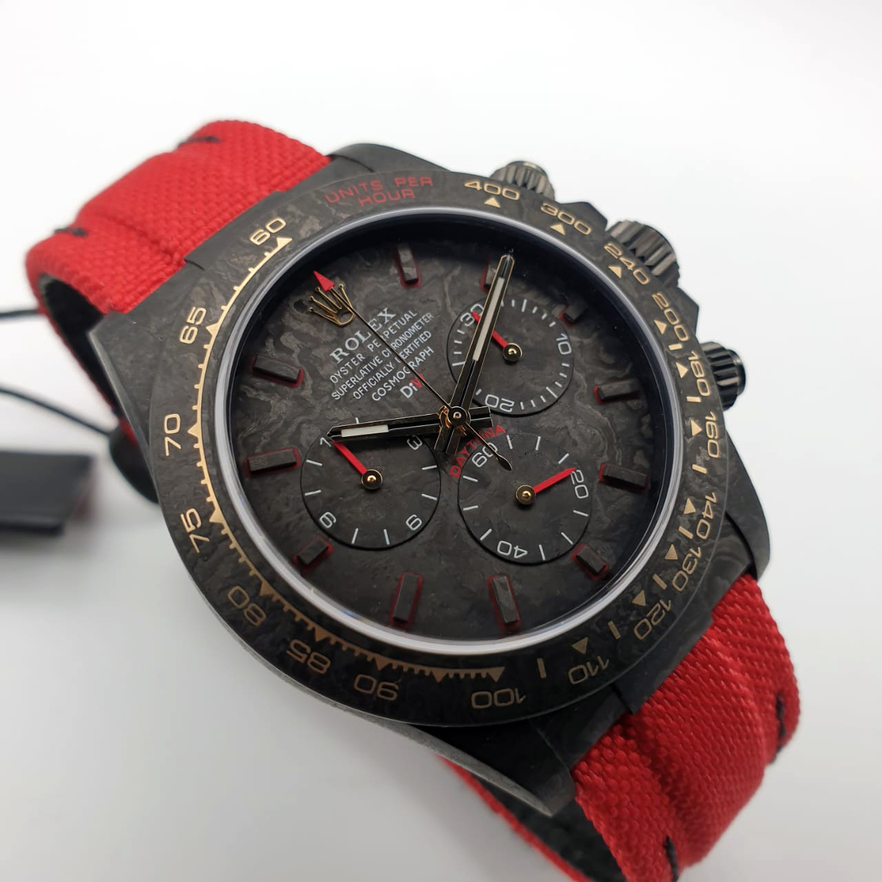 Rolex DiW Daytona Carbon Red Edition UP Unique Piece CUSTOM
