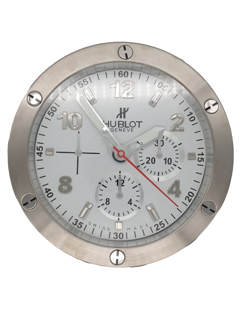 Настенные часы Hublot Chronograph White Dial