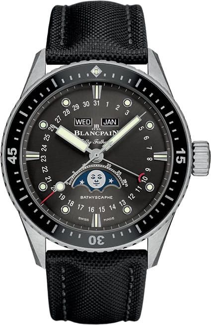 Blancpain Fifty Fathoms Bathyscaphe Quantieme Complet 43 mm 5054-1110-B52A
