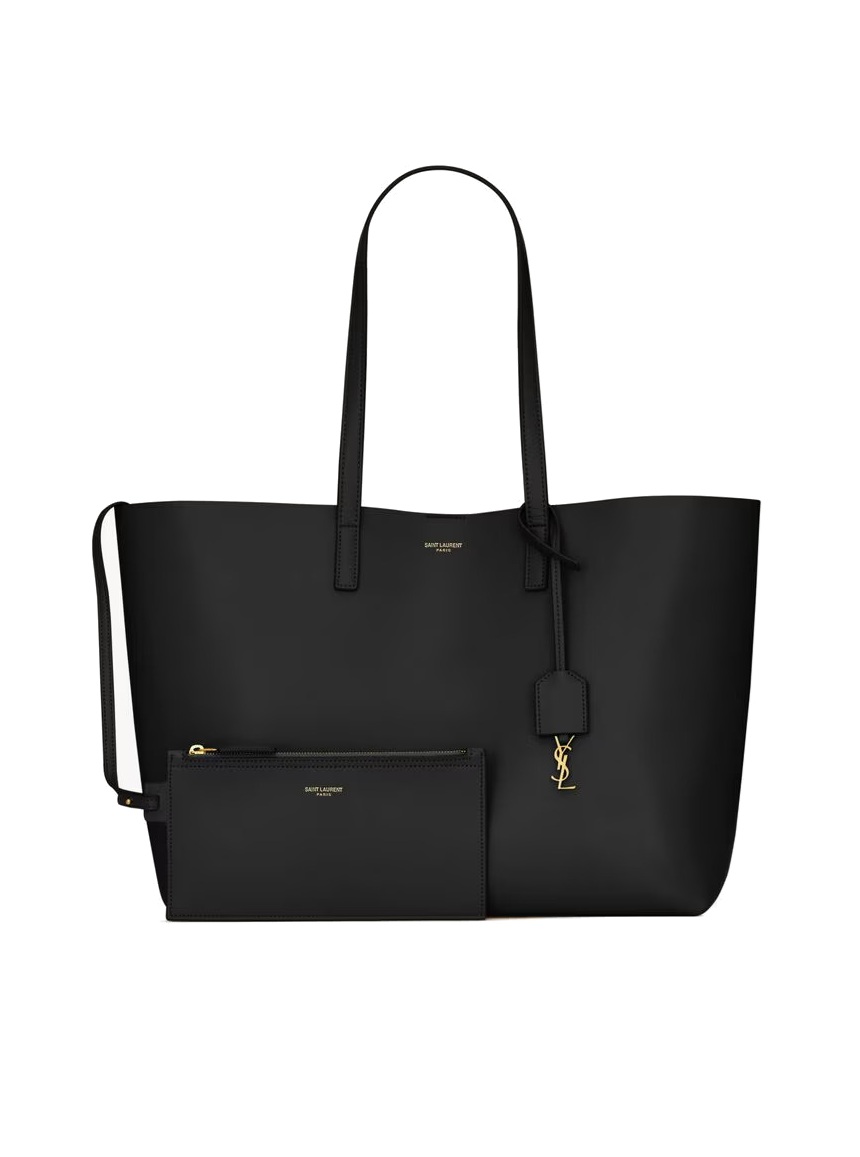 Сумка Saint Laurent  Shopping Saint Laurent In Leather Black