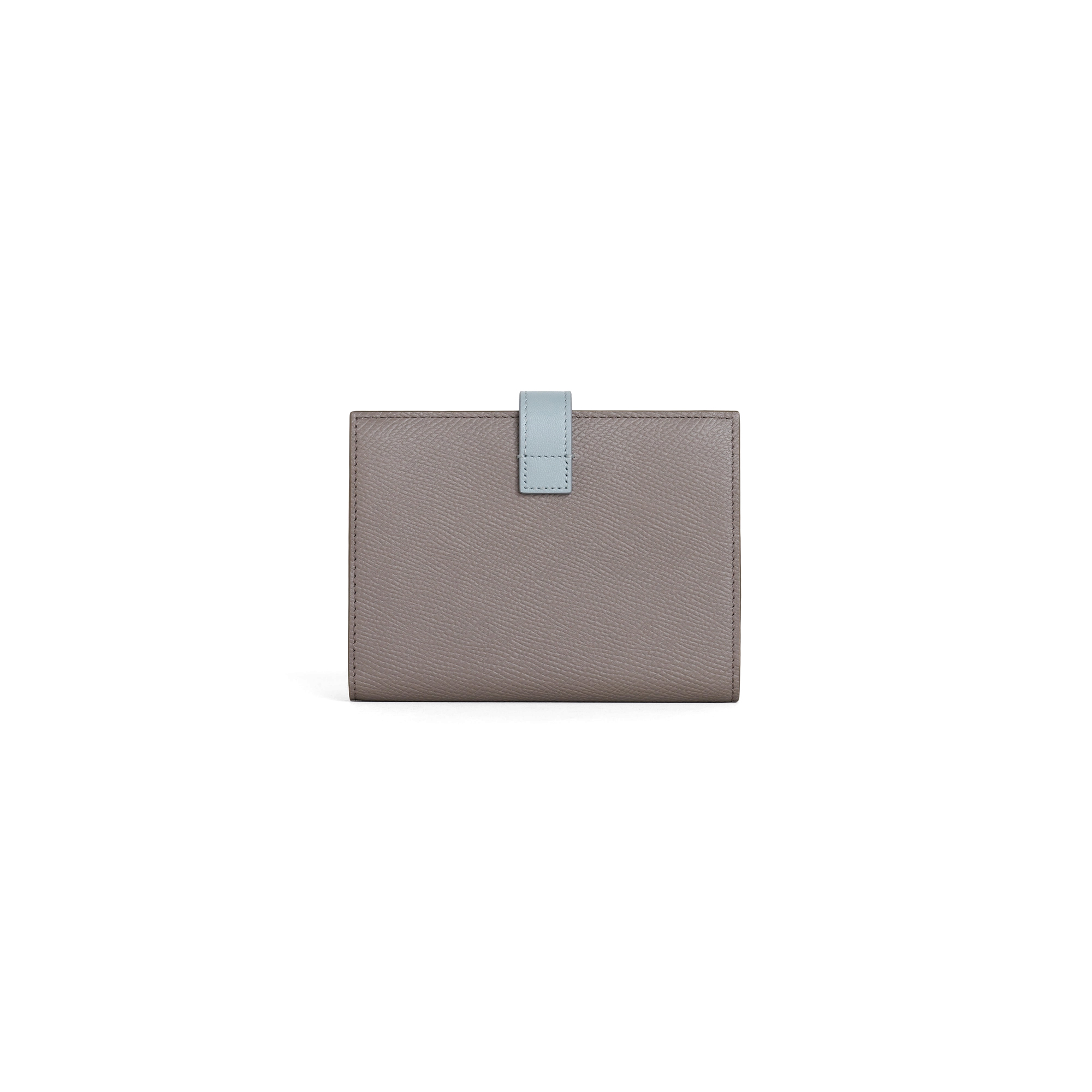 Кошелек Celine Medium Strap Wallet In Bicolour Grained Calfskin Pebble/Mineral 10B643BRU