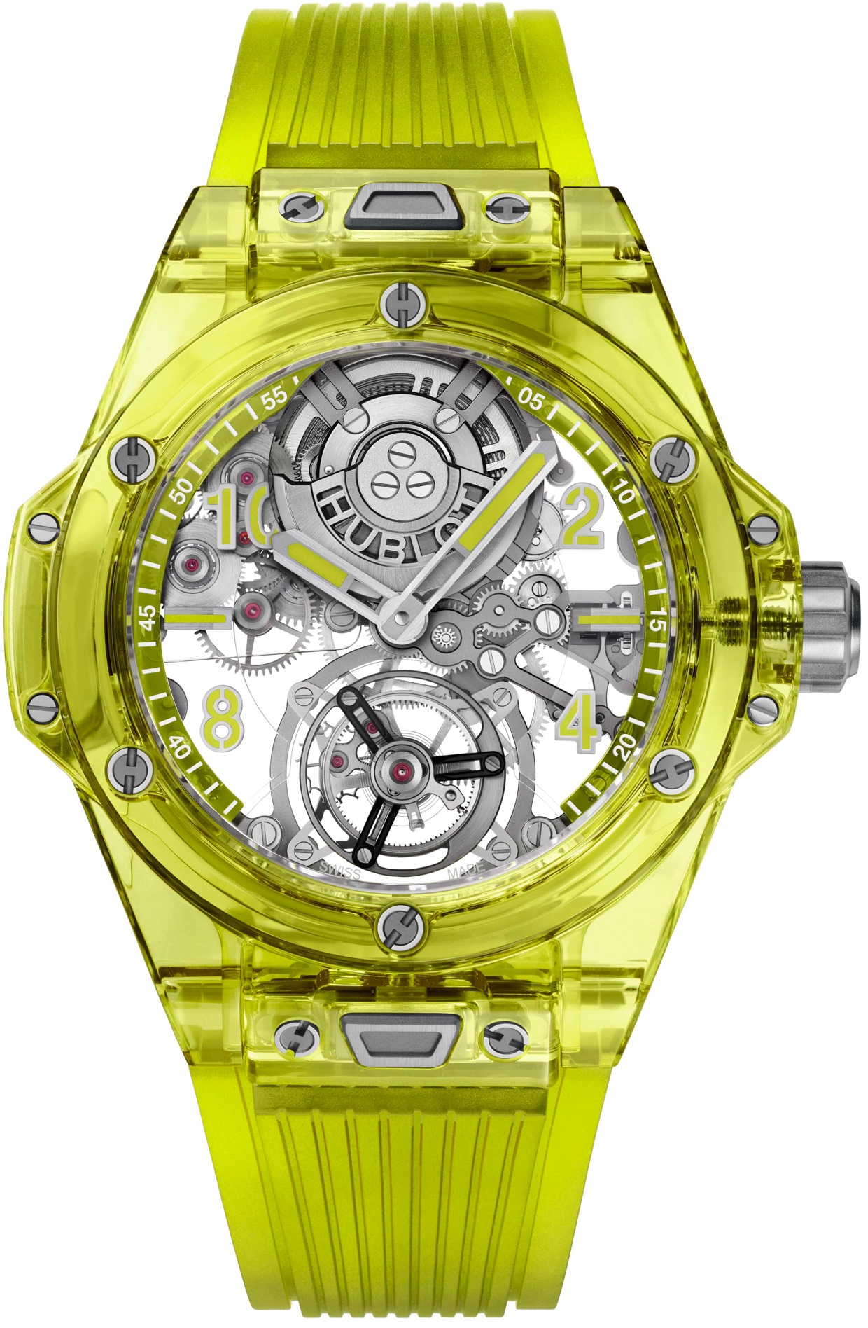 Hublot Big Bang Tourbillon Automatic Yellow Neon Saxem 45 mm 429.JY.0120.RT
