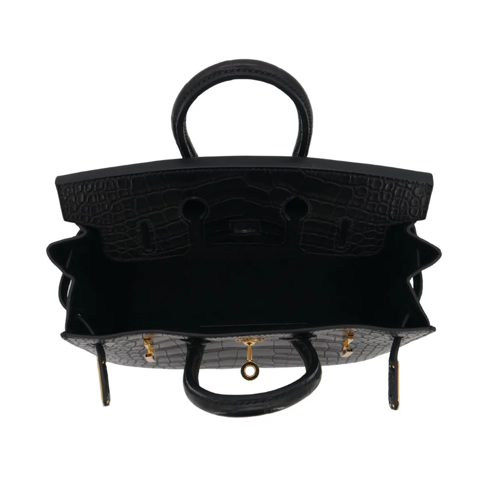 Сумка Hermes Birkin 20 Noir Alligator Matte GHW