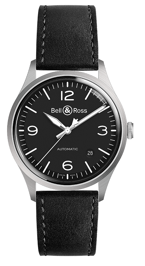 Bell & Ross Vintage BR V1-92 Black Steel 38.5 mm BRV192-BL-ST/SCA