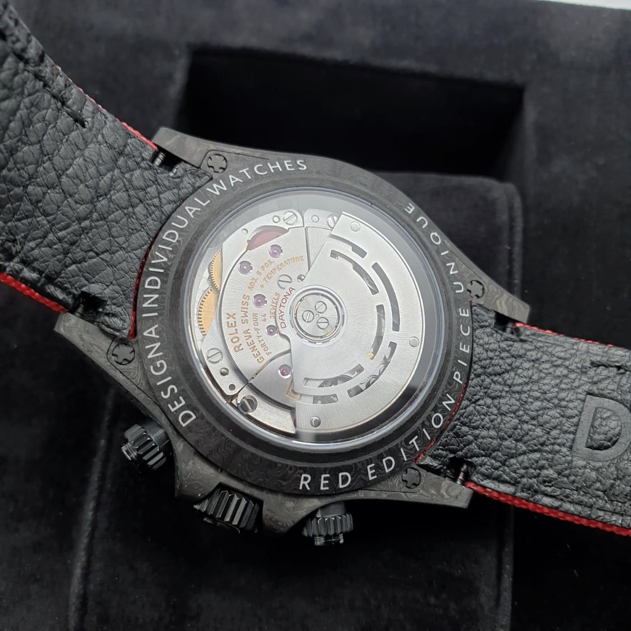 Rolex DiW Daytona Carbon Red Edition UP Unique Piece CUSTOM