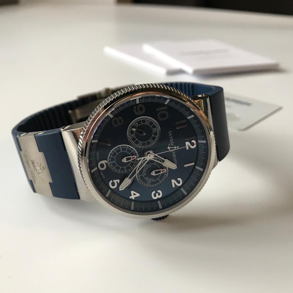 Ulysse Nardin Marine Chronograph Manufacture 43mm 1503-150LE-3/63-VB VOYAGE BLEU