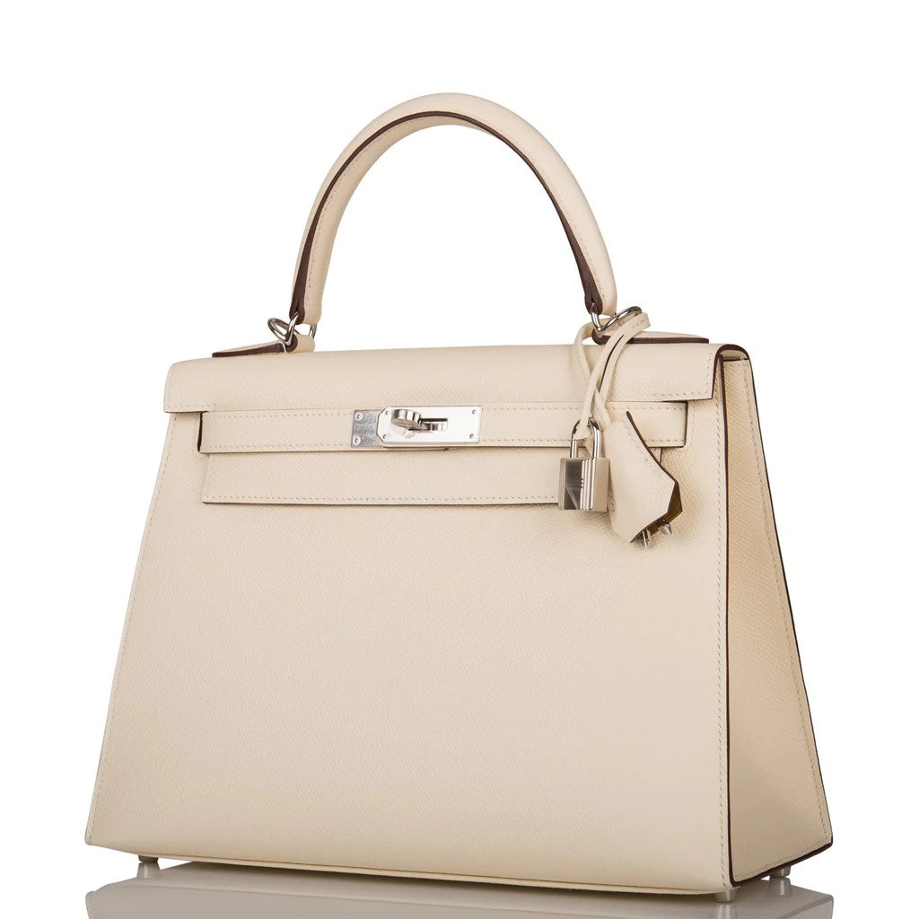 Сумка Hermes Kelly Sellier 28 Nata Verso Epsom Palladium Hardware