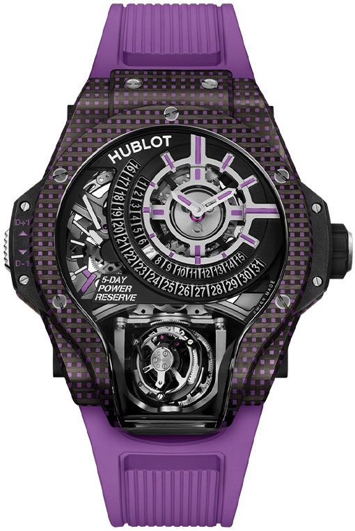 Hublot MP-09 Tourbillon Bi-Axis Purple 3D Carbon 49 mm 909.QDV.1120.RX