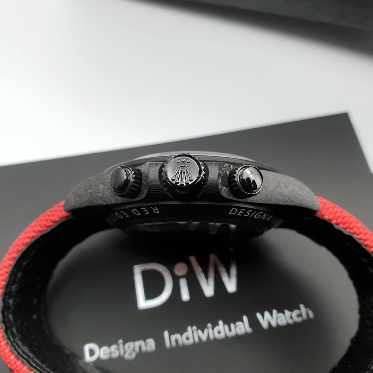 Rolex DiW Daytona Carbon Red Edition UP Unique Piece CUSTOM