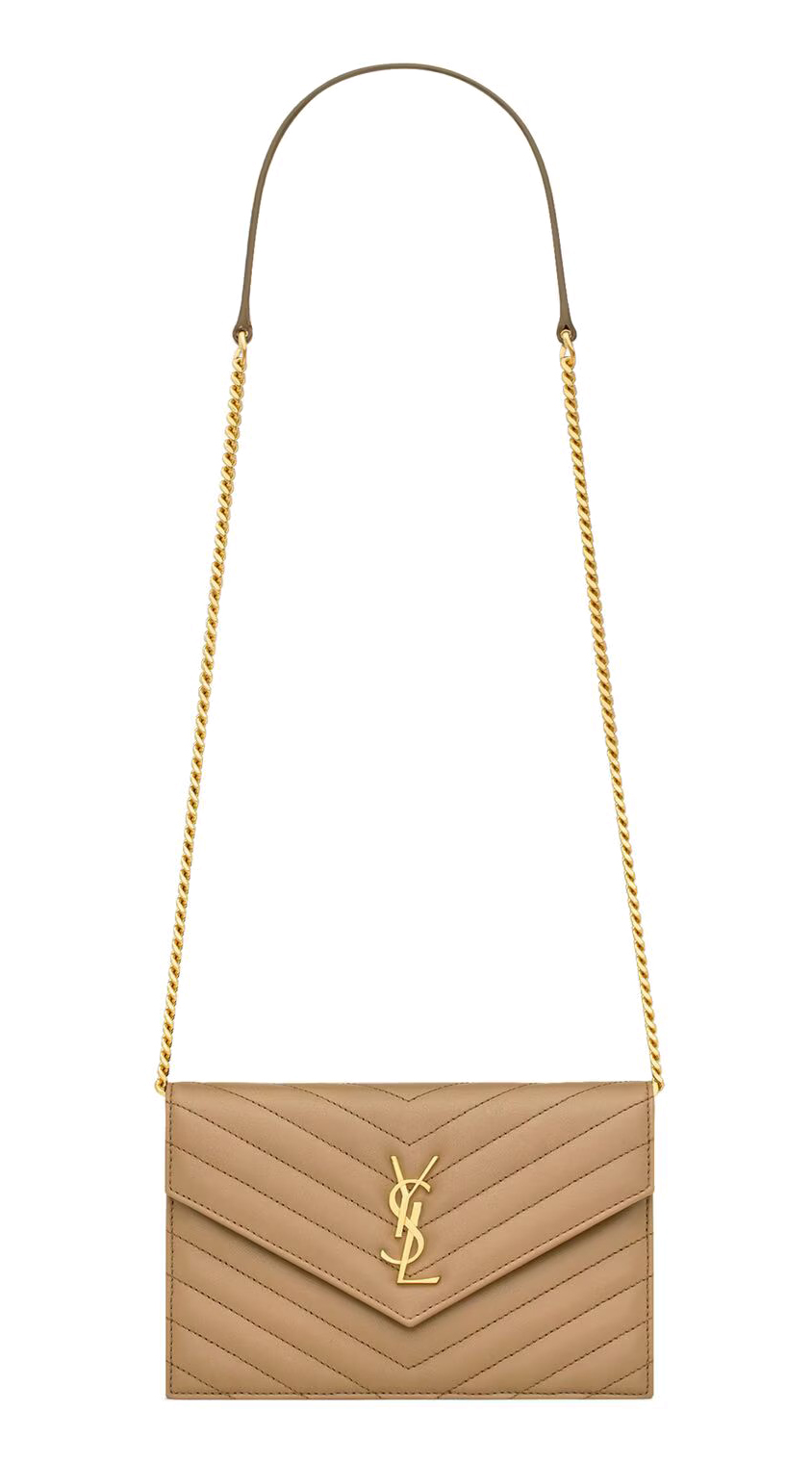 Сумка Saint Laurent Cassandre Envelope Chain Wallet In Lambskin 742920AAA442357