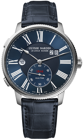 Ulysse Nardin Marine Tourpilleur Dual Time 44 mm 3343-320-3A/1A