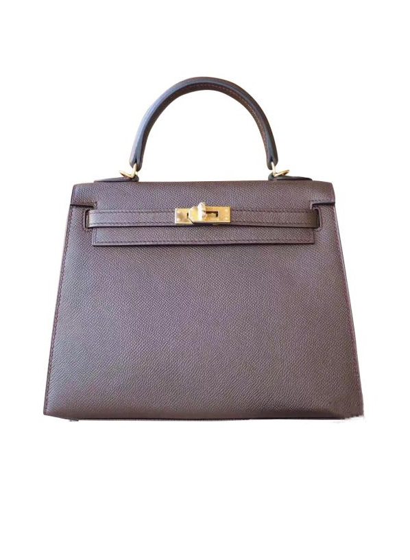 Сумка Hermes Kelly 28 Choco Epsom GHW