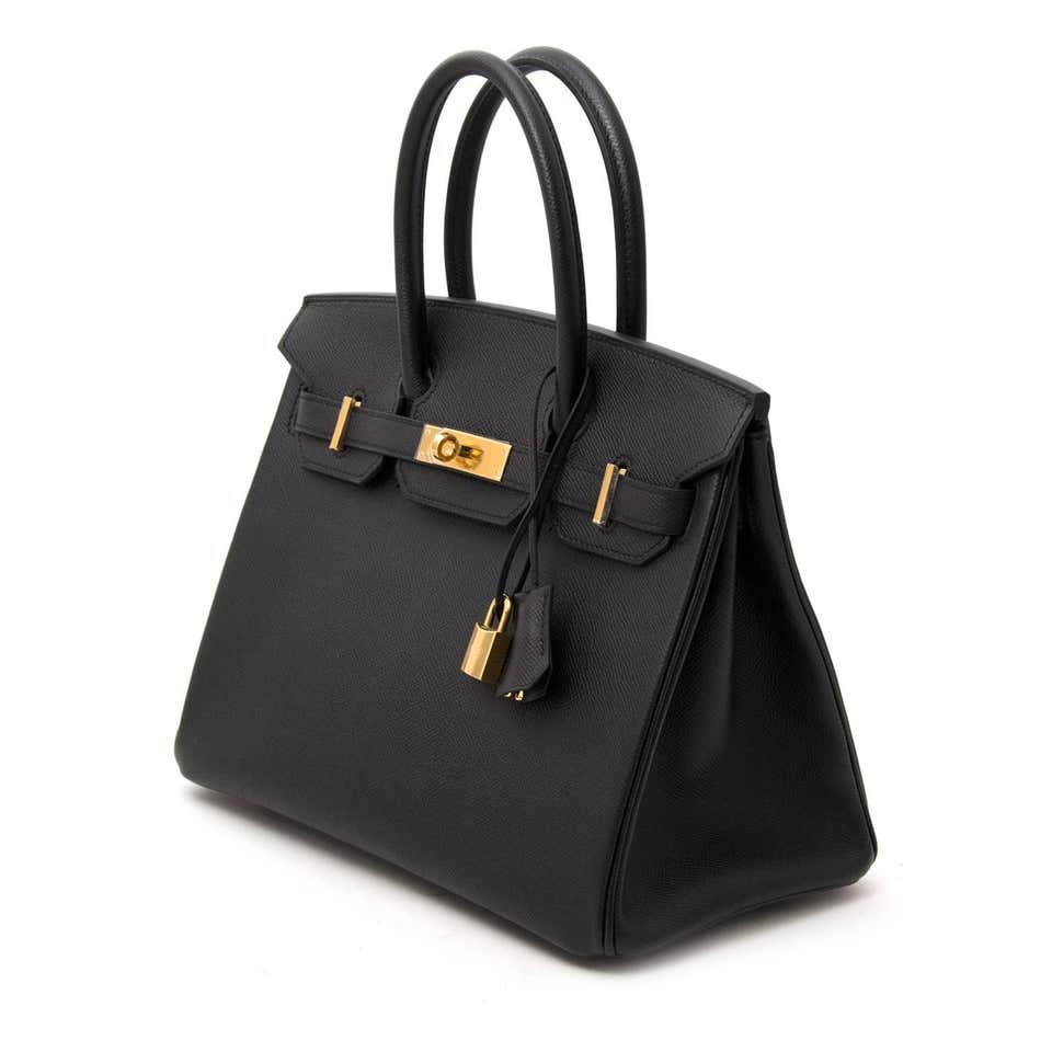 Сумка Hermes Birkin 30 Black Epsom Gold Hardware