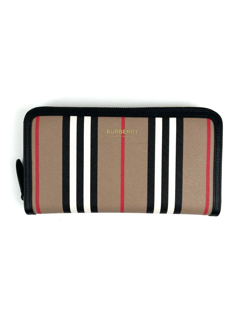 Кошелек Burberry Beige Canvas Leather