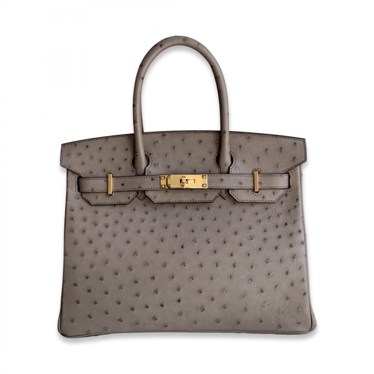 Сумка Hermes Birkin 30 Ostrich Gris Asphalte