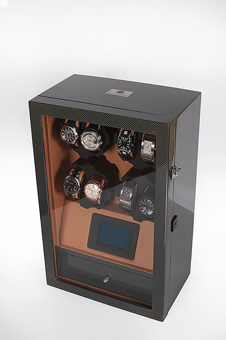 Шкатулка для подзавода часов Keys of Winder Carbon 8