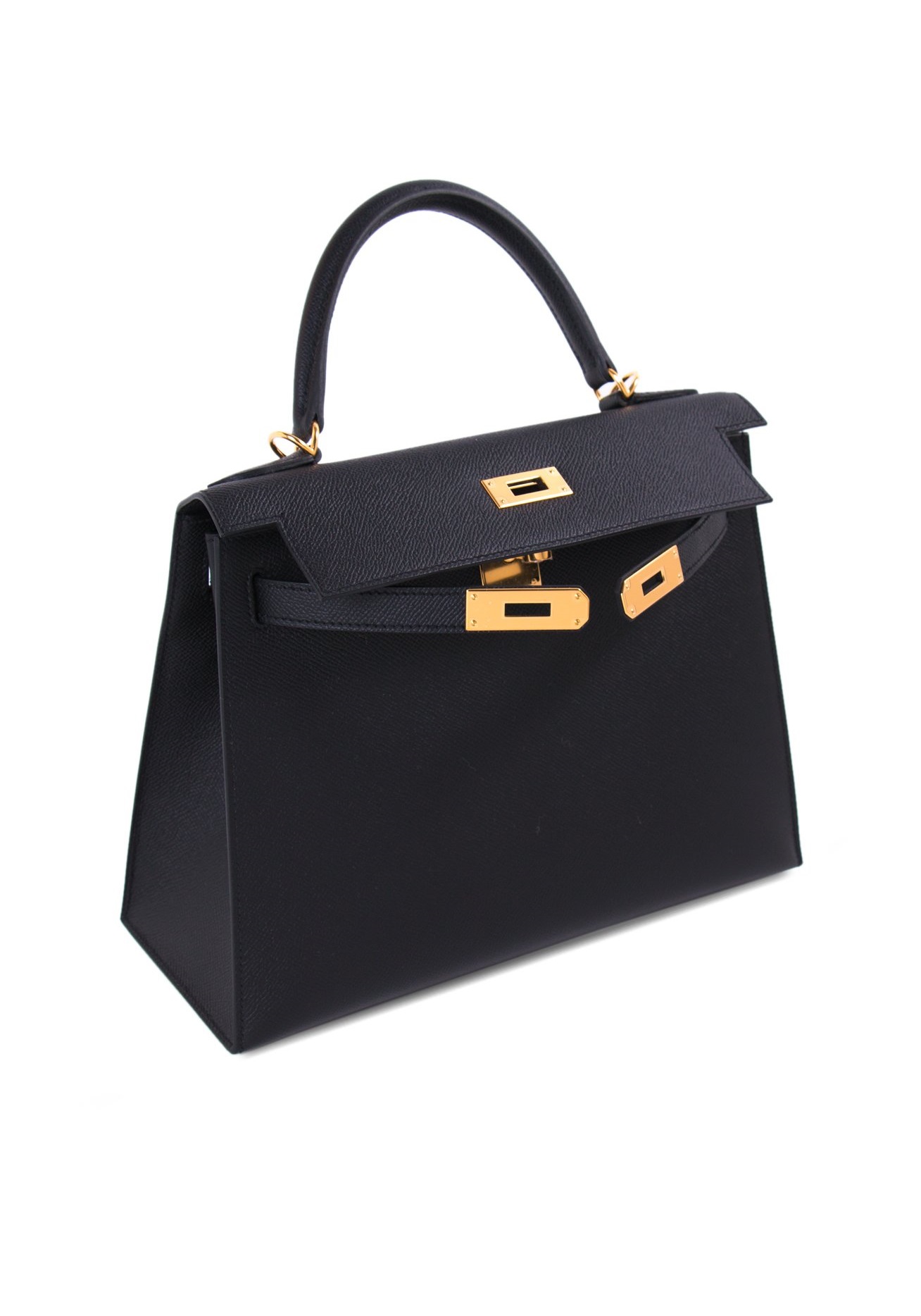 Сумка Hermes Kelly 28 Noir Epsom Gold Hardware