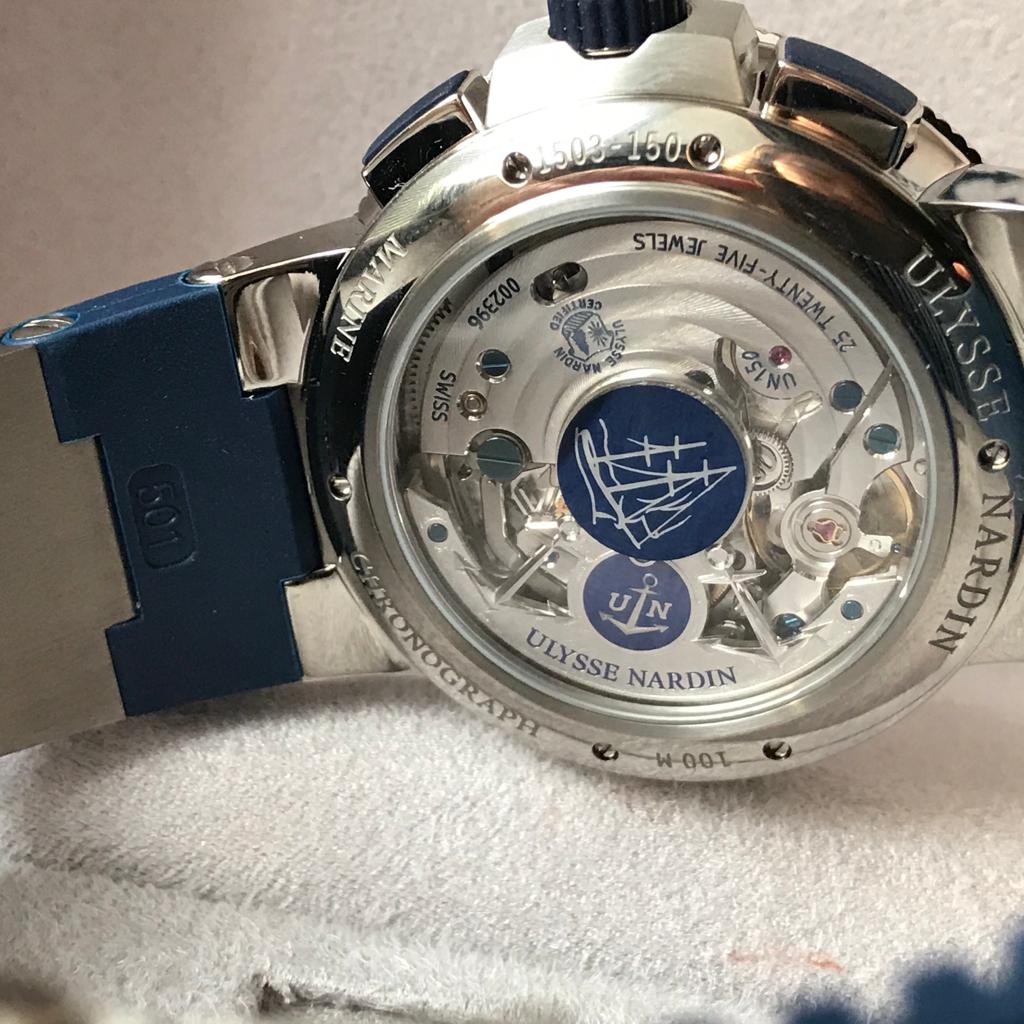 Ulysse Nardin Marine Chronograph Manufacture 43mm 1503-150LE-3/63-VB VOYAGE BLEU