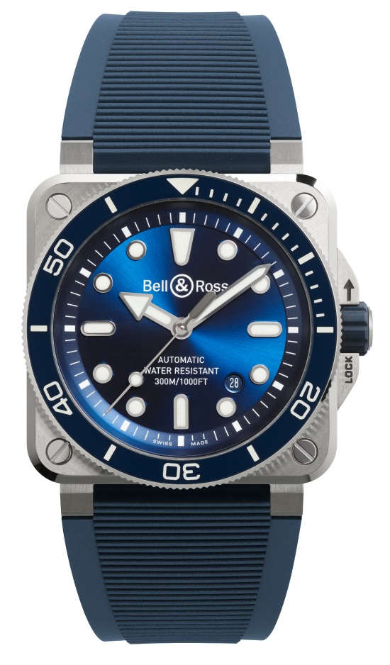 Bell & Ross BR 03 Diver Blue Steel 42 mm BR03A-D-BLU-ST/SRB