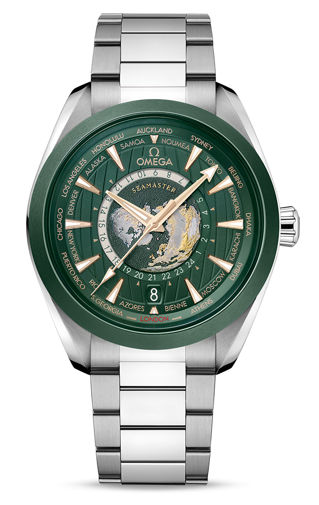 Omega Seamaster Aqua Terra 150M Co-Axial Master Chronometer GMT Worldtimer 43 mm 220.30.43.22.10.001