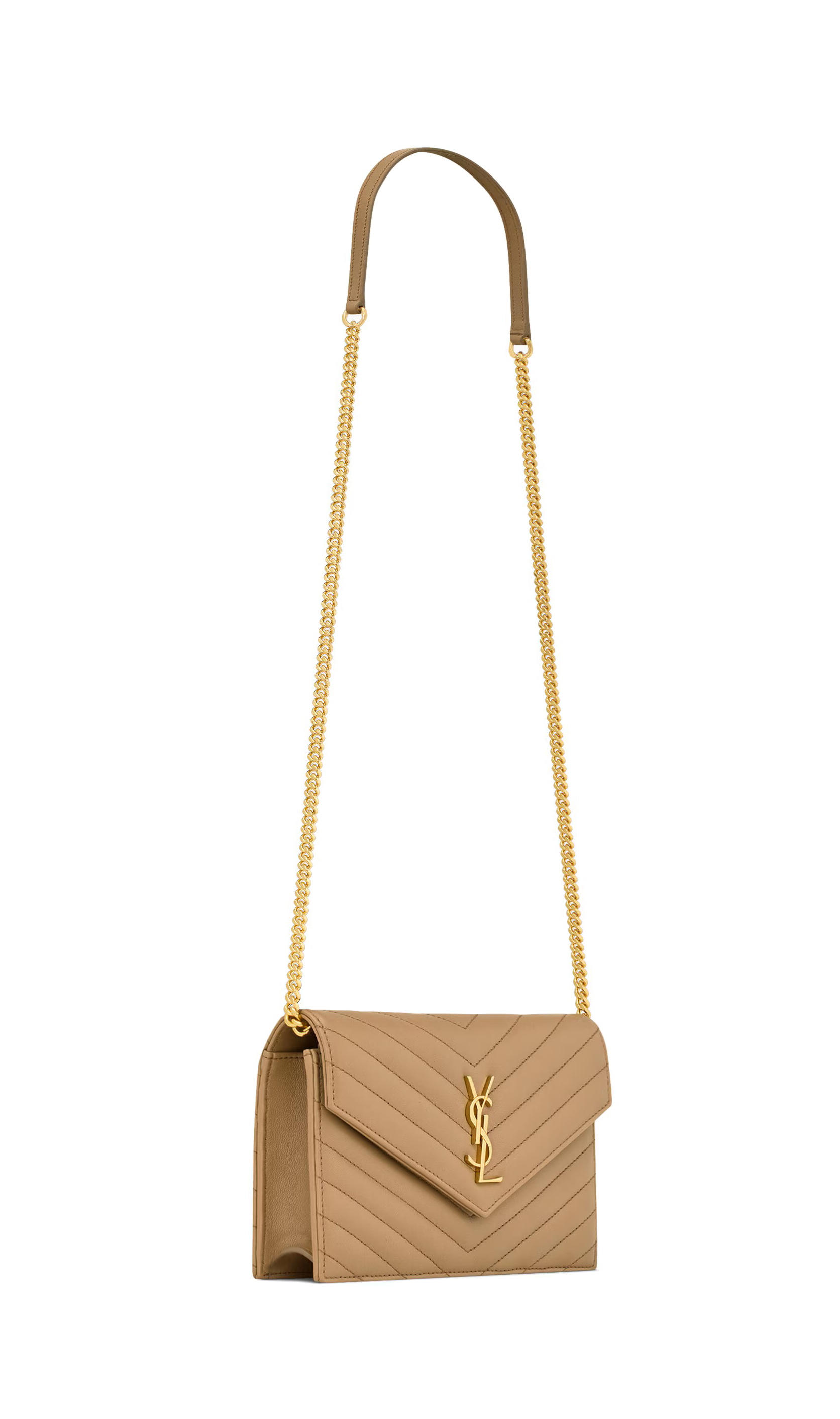 Сумка Saint Laurent Cassandre Envelope Chain Wallet In Lambskin 742920AAA442357