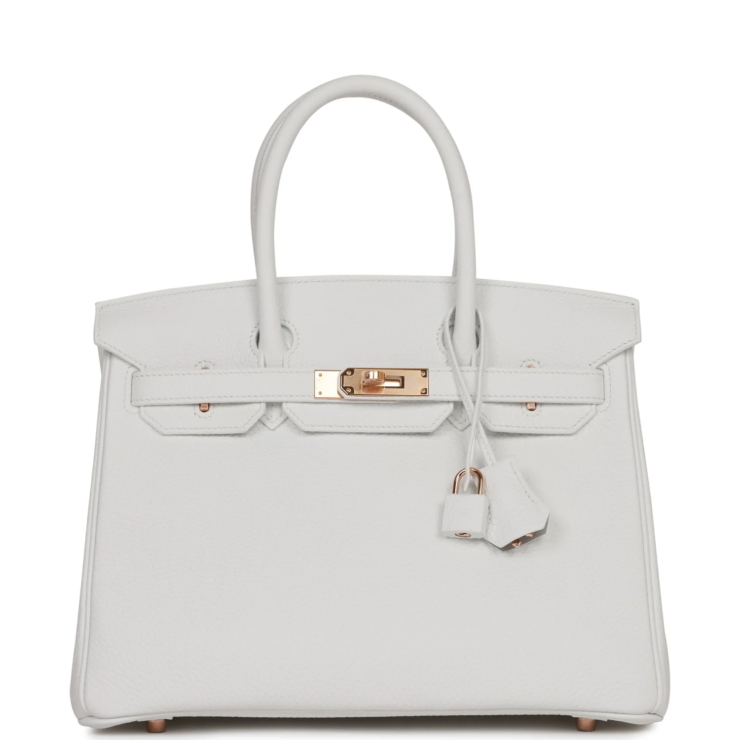 Сумка Hermes Special Order (HSS) Birkin 30 White Verso Clemence Rose Gold Hardware