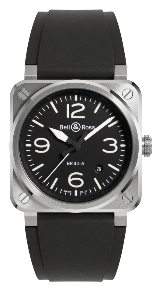 Bell & Ross BR 03 Black Steel 41 mm BR03A-BL-ST/SRB