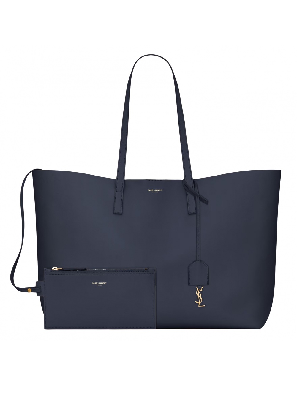 Сумка Saint Laurent Shopping Saint Laurent In Leather Navy