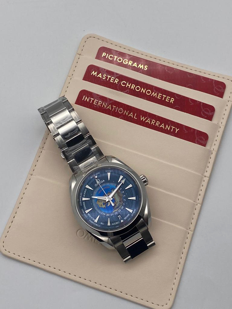 Omega Seamaster Aqua Terra 150M Co-Axial Master Chronometer GMT Worldtimer 43 mm 220.10.43.22.03.001