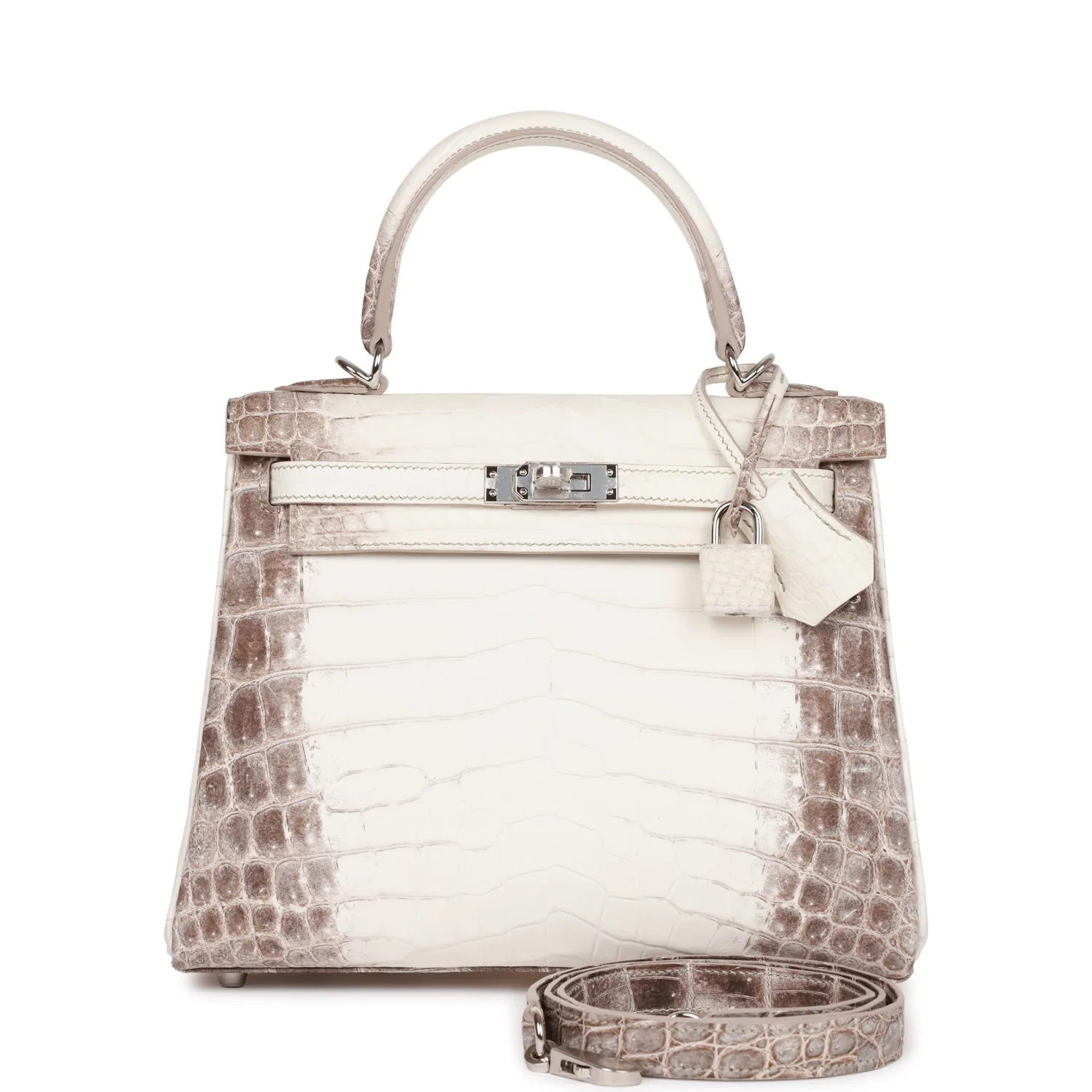 Сумка Hermes Kelly Retourne 25 Himalaya Niloticus Crocodile Palladium Hardware