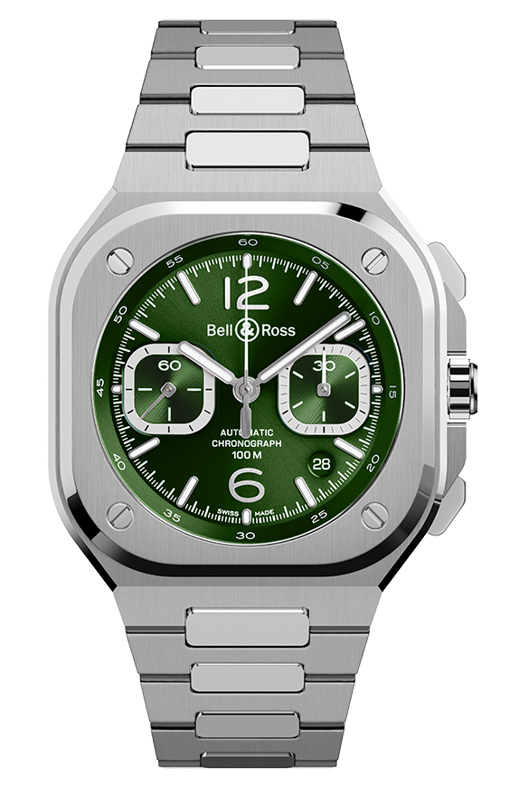 Bell & Ross BR 05 Chrono Green Steel 42 mm BR05C-GN-ST/SST