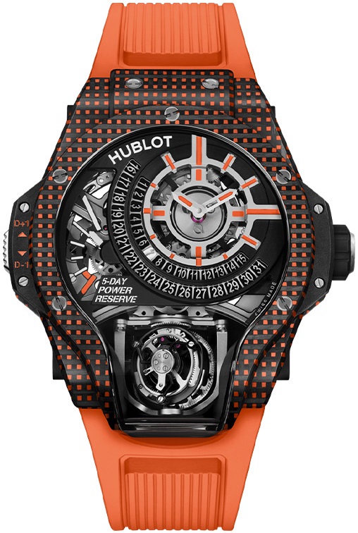 Hublot MP-09 Tourbillon Bi-Axis Orange 3D Carbon 49 mm 909.QDO.1120.RX