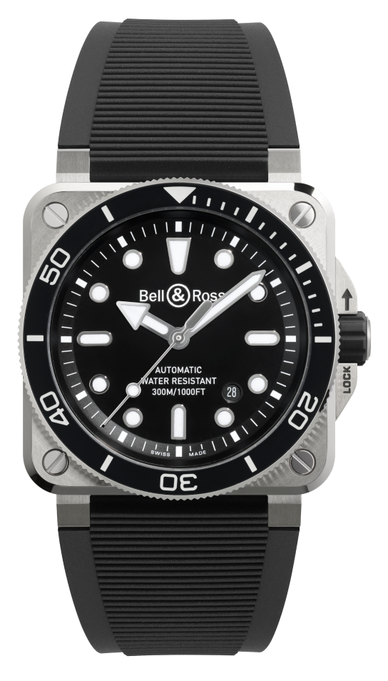 Bell & Ross BR 03 Diver Black Steel 42 mm BR03A-D-BL-ST/SRB