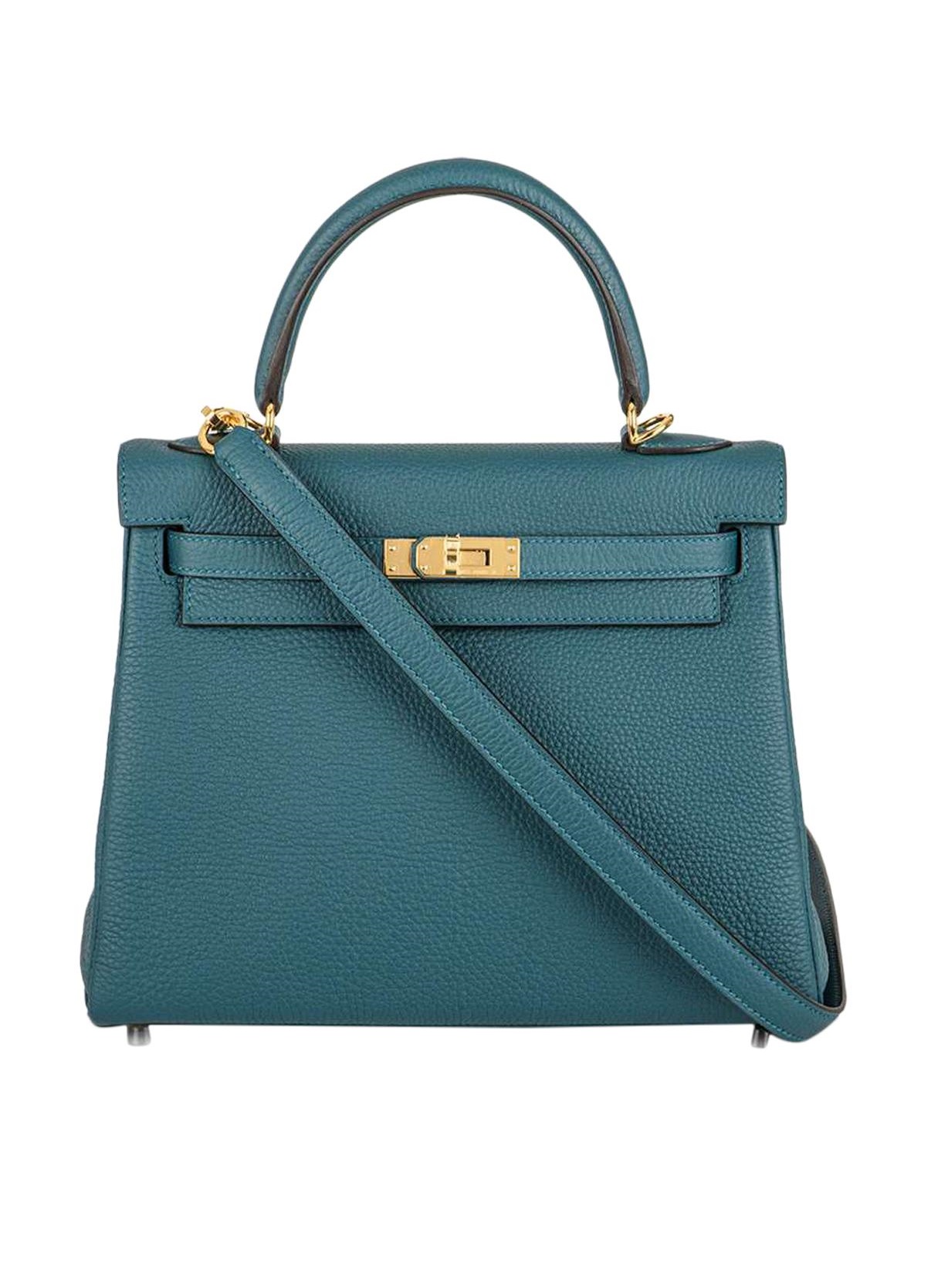 Сумка Hermes Kelly 25 Madame Vert Bosphore/Sienne PHW