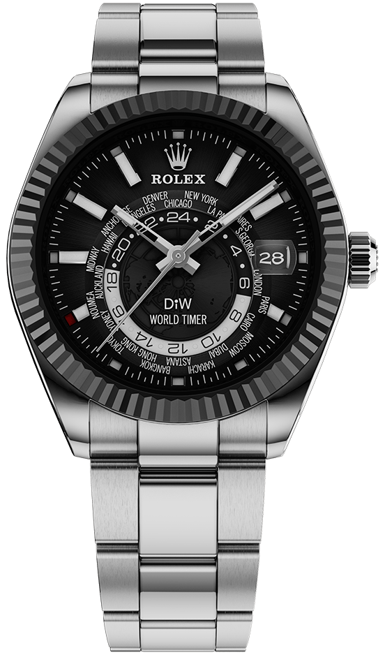 Rolex DiW Sky-Dweller World Timer Steel CUSTOM